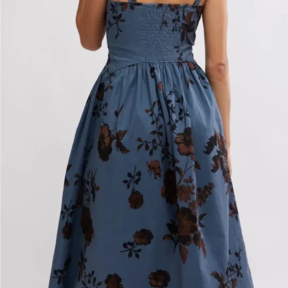 Free People Blue Floral Midi Dress - Picture 3 of 12